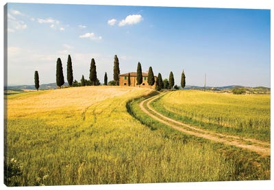 Countryside Villa, Tuscany Region, Italy Canvas Art Print - Tuscany Art