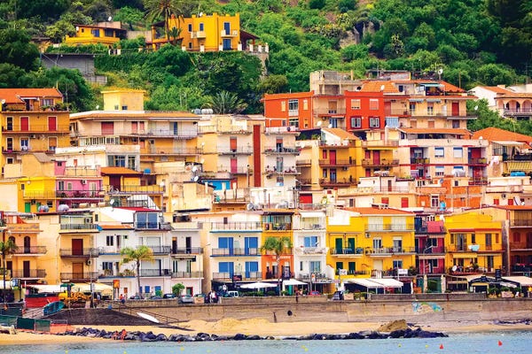 Terry Eggers: Italy, Sicily, Taormina. Beach Giardini Naxos by Terry Eggers