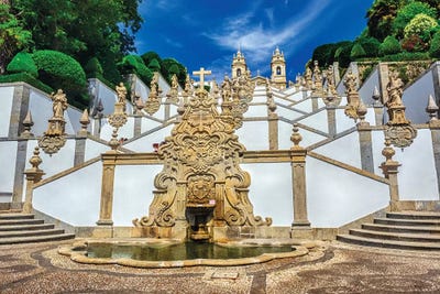 Portugal, Braga. Bom Jesus do Monte by Terry Eggers art print