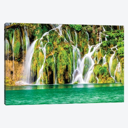 Waterfalls in the Parco Nazionale dei laghi di Plitvice Canvas Print #TEG71} by Terry Eggers Canvas Art Print