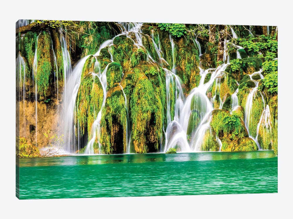 Waterfalls in the Parco Nazionale dei laghi di Plitvice by Terry Eggers 1-piece Art Print