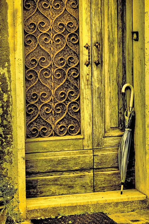 Italy, Chiusure. Infrared image of old door in typical buildings in the village. by Terry Eggers wall art