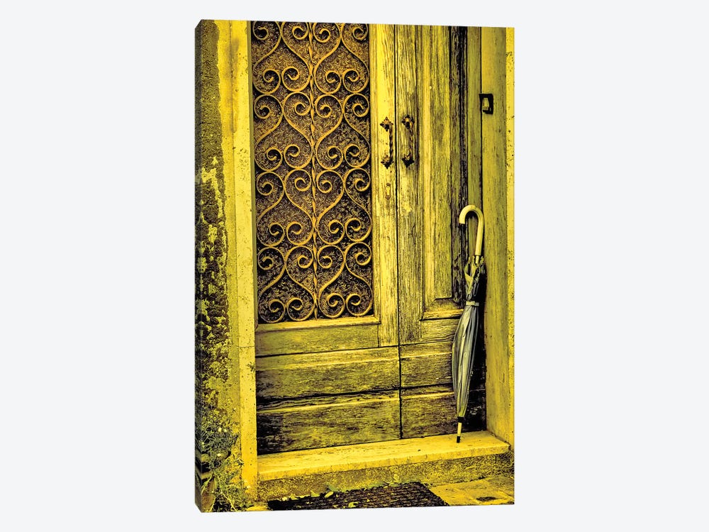 Italy, Chiusure. Infrared image of old door in typical buildings in the village. by Terry Eggers 1-piece Art Print