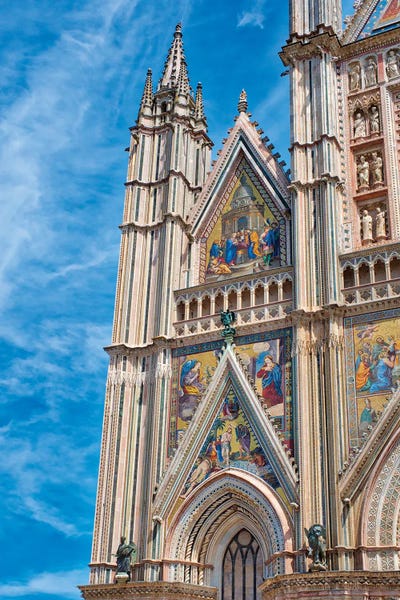 Terry Eggers: Italy, Umbria, Orvieto. Orvieto Cathedral With It's Beautiful Facade by Terry Eggers
