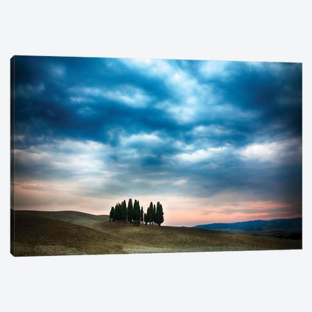 Cloudy Countryside Landscape, Siena Province, Tuscany Region, Italy Canvas Print #TEG8} by Terry Eggers Canvas Print