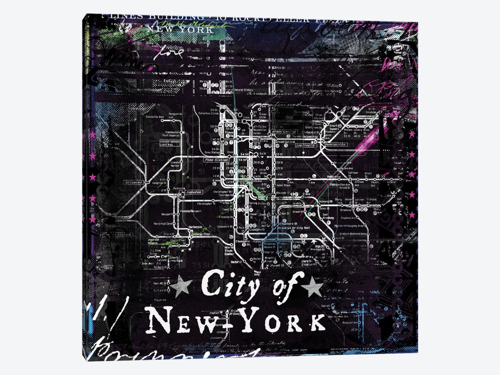 City Of New York by Teis Albers 1-piece Canvas Wall Art