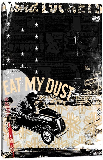 Eat My Dust Canvas Art Print - Teis Albers