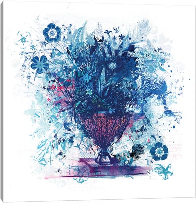 Blue Bouquet Canvas Art Print - Teis Albers