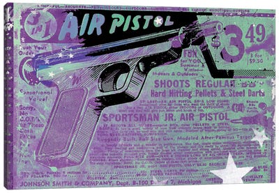 Air Pistol Canvas Art Print - Weapons & Artillery Art