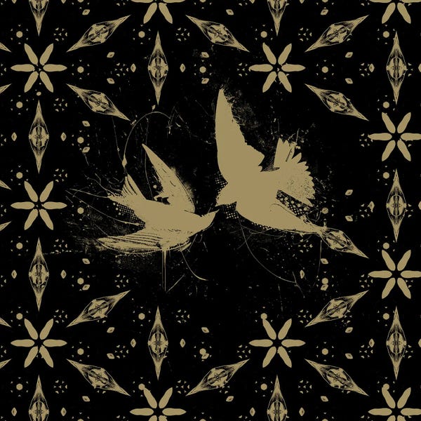 Teis Albers: Spiraling Birds Gold by Teis Albers