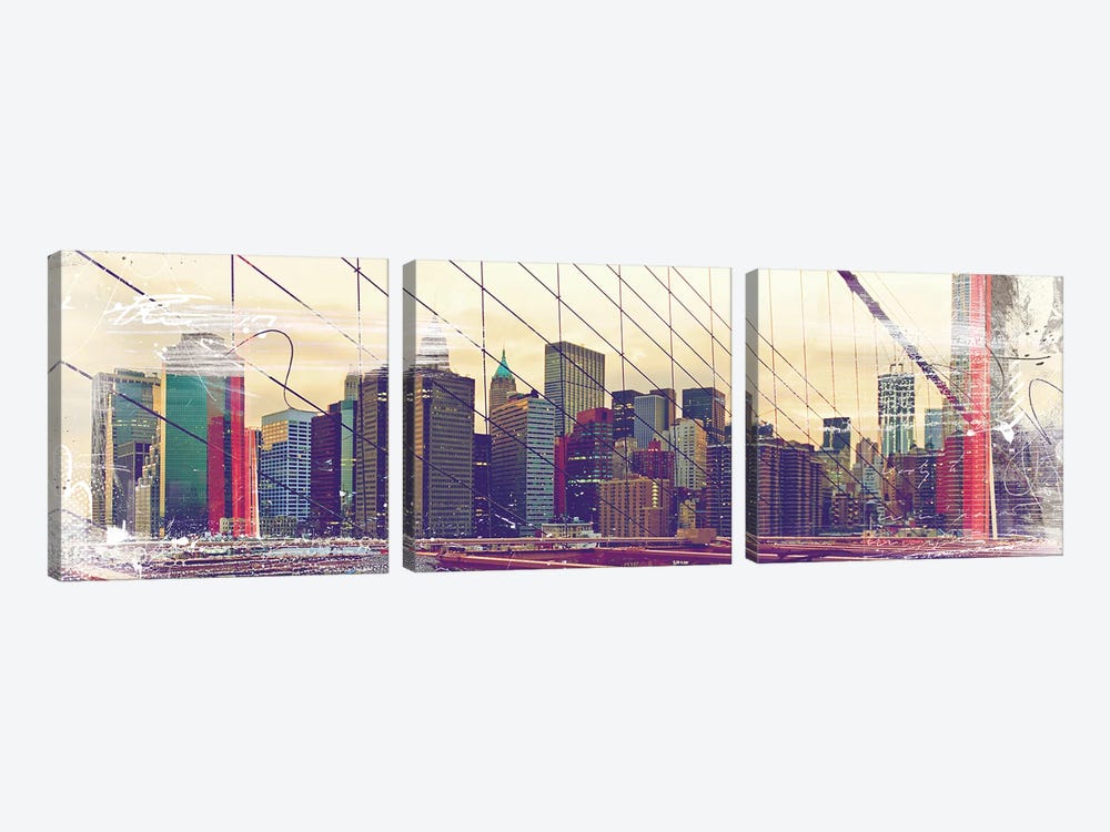 Ny Skyline by Teis Albers 3-piece Canvas Artwork