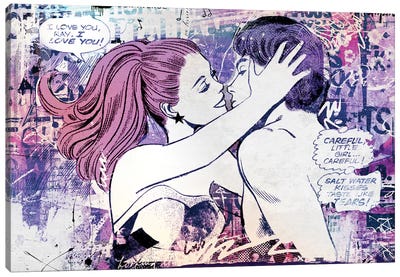 In Love (Pink) Canvas Art Print - Teis Albers