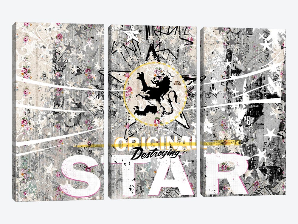 Original Star by Teis Albers 3-piece Canvas Print