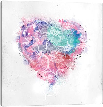 Lace Heart Canvas Art Print - Teis Albers