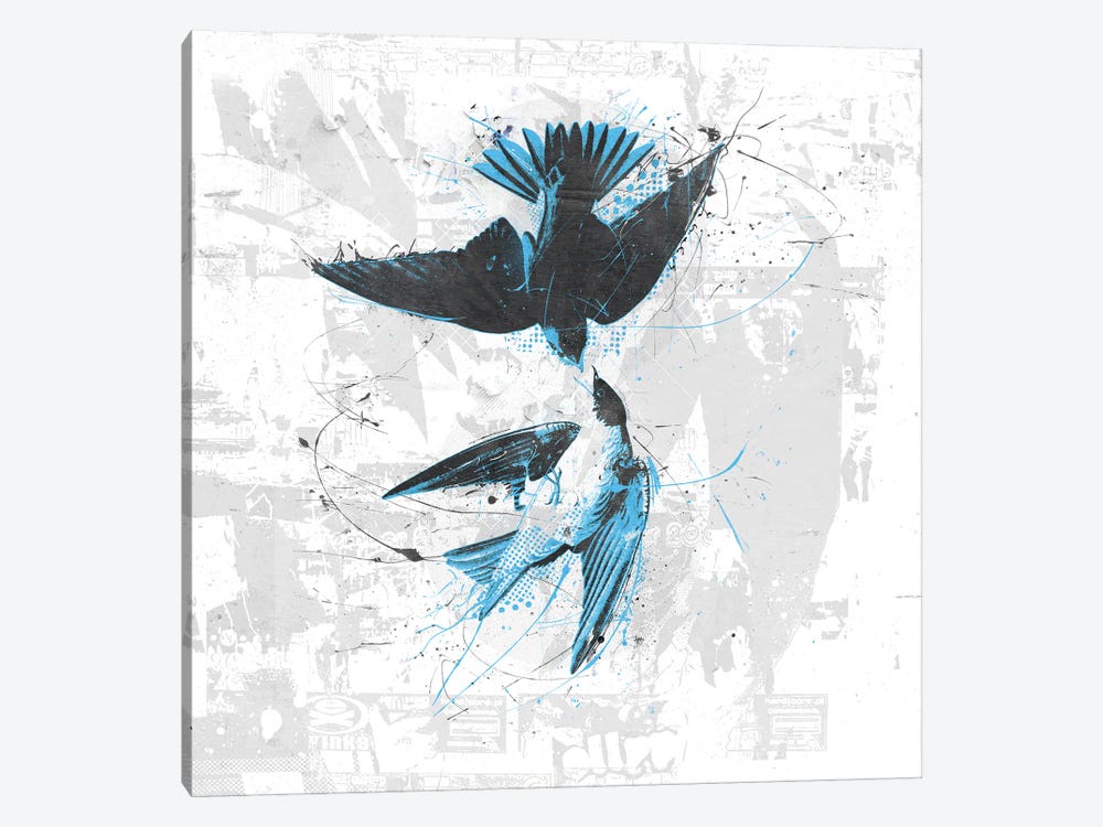Spiraling Birdies by Teis Albers 1-piece Canvas Artwork