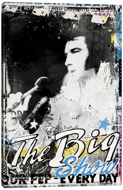 The Big Show Canvas Art Print - Elvis Presley