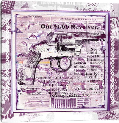 Our $1.55 Revolver Canvas Art Print - Weapons & Artillery Art
