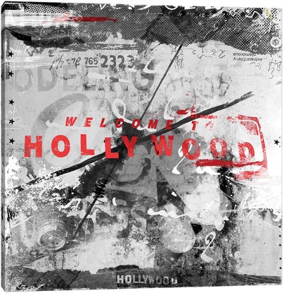 Welcome To Hollywood Canvas Art Print - Similar to Banksy