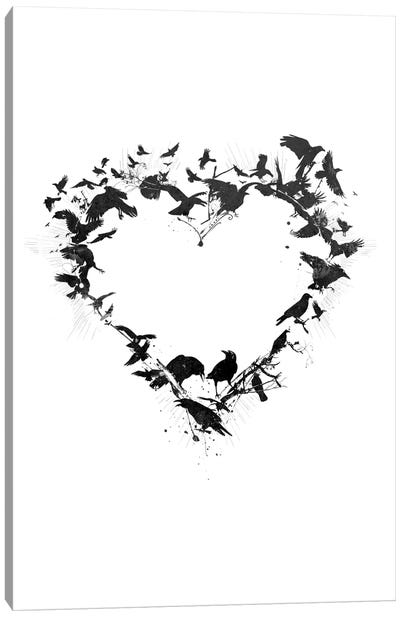 Bird Heart Canvas Art Print - Teis Albers