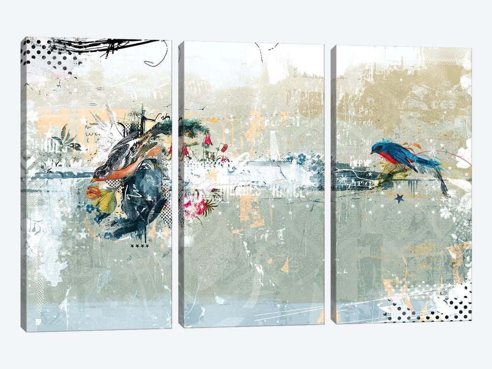 Birdalicious by Teis Albers 3-piece Canvas Artwork