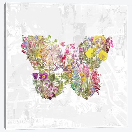 Butterfly Of Flowers Canvas Print #TEI9} by Teis Albers Canvas Print