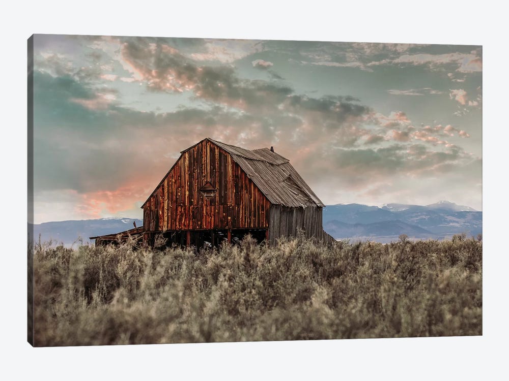 Colorado Barn At Sunset 1-piece Canvas Art Print