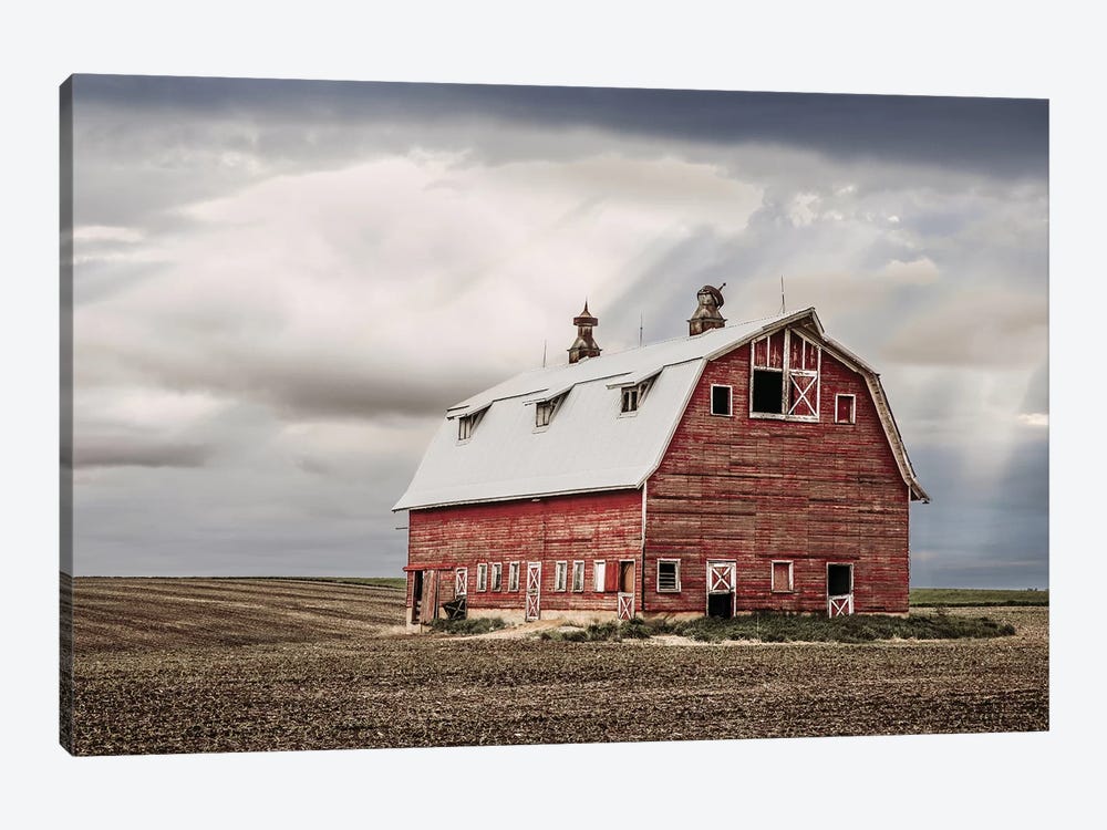 Red Iowa Barn by Teri James 1-piece Art Print