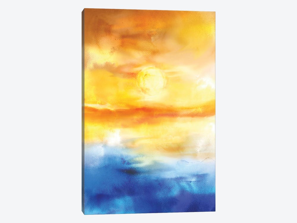 Abstract Sunset Artwork I by Tenyo Marchev 1-piece Canvas Wall Art
