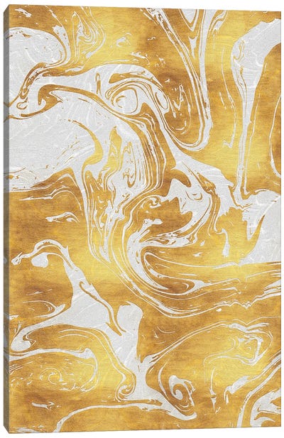 White Dragon Marble Canvas Art Print - Tenyo Marchev