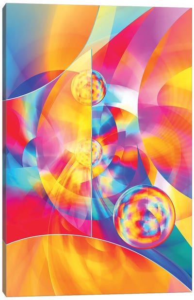 4Th Dimension - Abstract Art Xvii Canvas Art Print - Tenyo Marchev