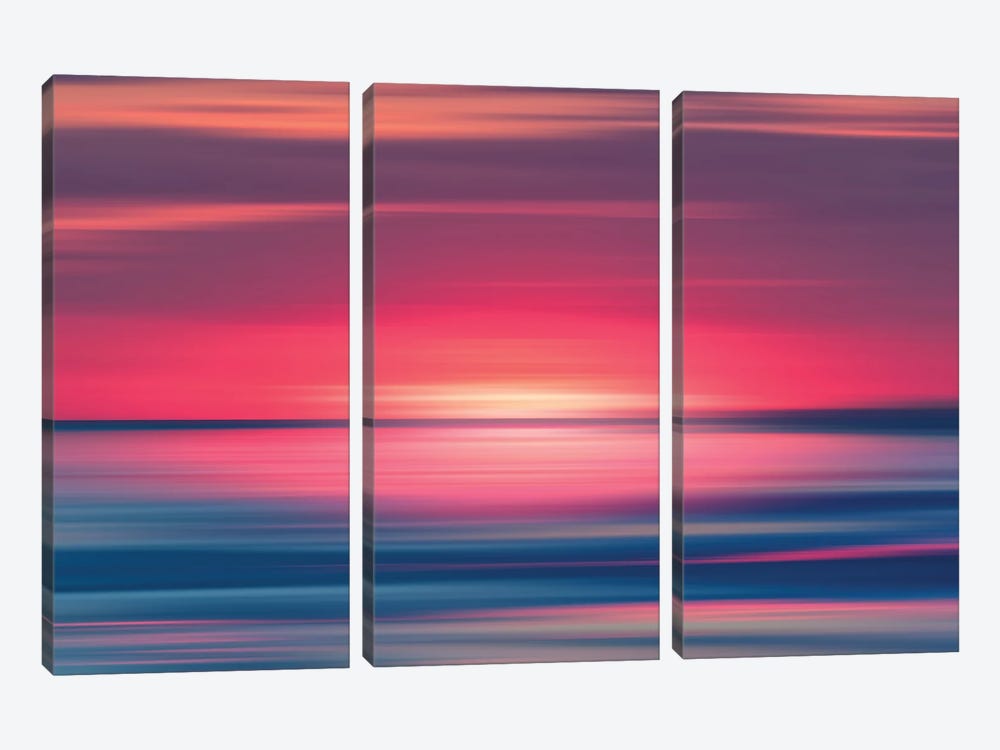 Abstract Sunset I by Tenyo Marchev 3-piece Canvas Wall Art