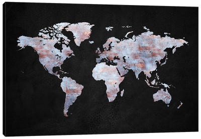 Artistic World Map XII Canvas Art Print - World Map Art
