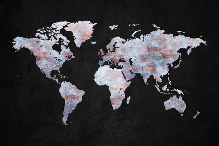 Artistic World Map XII by ARTenyo wall art