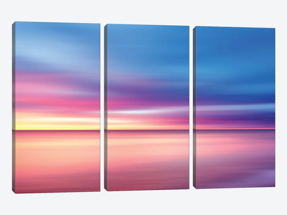 Abstract Sunset V by Tenyo Marchev 3-piece Canvas Art Print