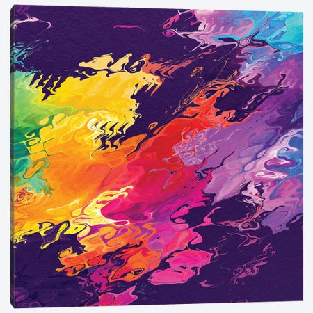 Colorful Splash I Canvas Print #TEM162} by Tenyo Marchev Canvas Artwork