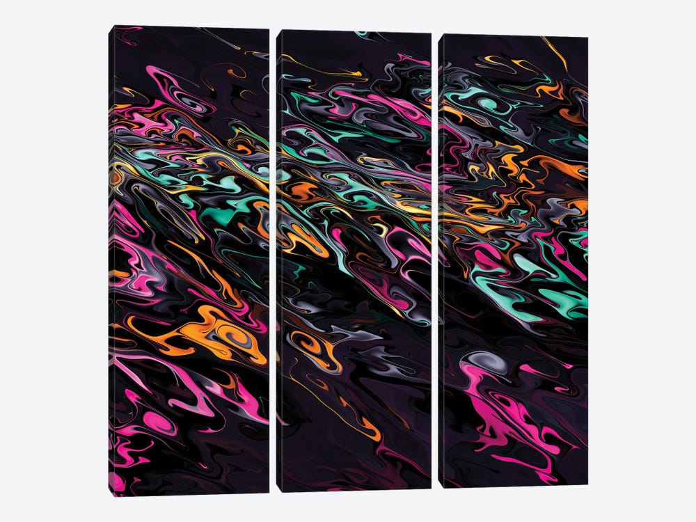 Colorful Splash III by Tenyo Marchev 3-piece Canvas Print