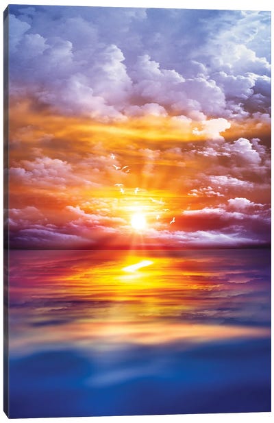 Heavens Sunset Canvas Art Print - Tenyo Marchev