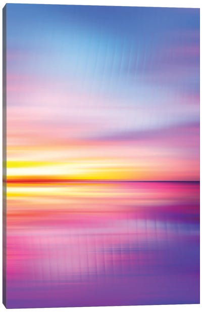 Abstract Sunset VII Canvas Art Print - Zen Bedroom Art