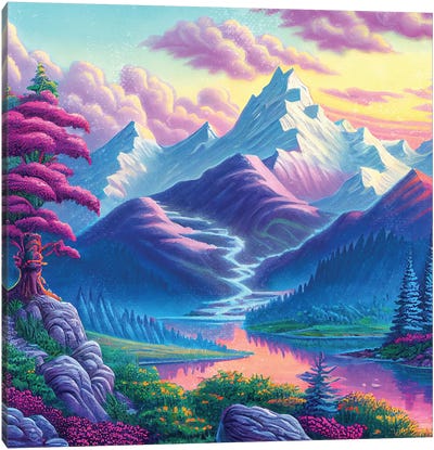 Colorful Wonder Land Canvas Art Print - Tenyo Marchev