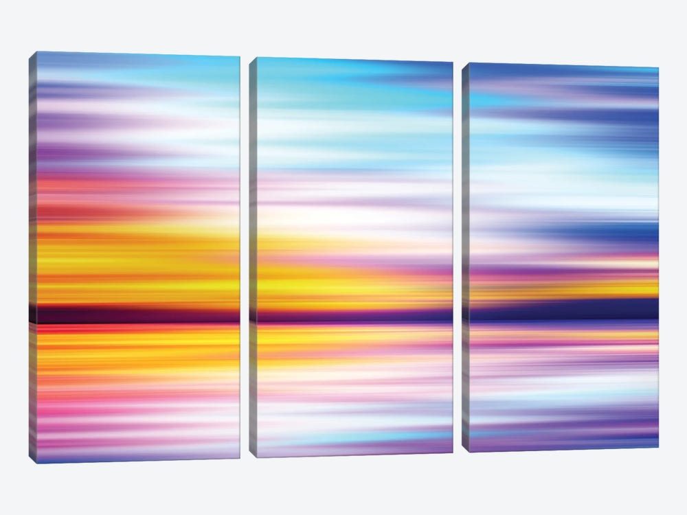 Abstract Sunset X by Tenyo Marchev 3-piece Canvas Print