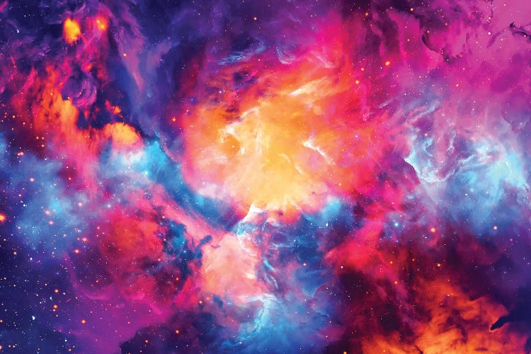 Artistic XI - Colorful Nebula by ARTenyo wall art