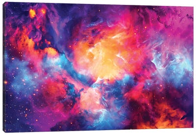 Artistic XI - Colorful Nebula Canvas Art Print - Space Fiction