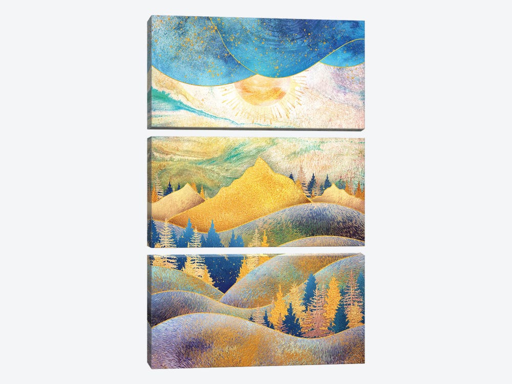 Beauty of Nature - Illustration III by Tenyo Marchev 3-piece Canvas Print