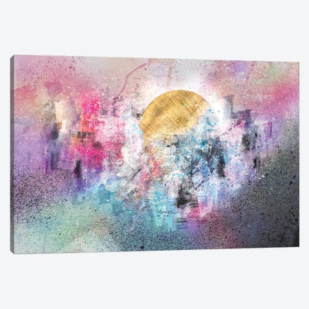 Abstract City Sunset Canvas Print #TEM2} by Tenyo Marchev Art Print