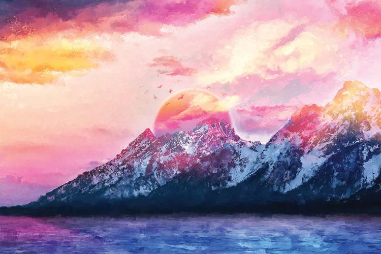 Digital Art VII - Dreamy Wyoming Mountains