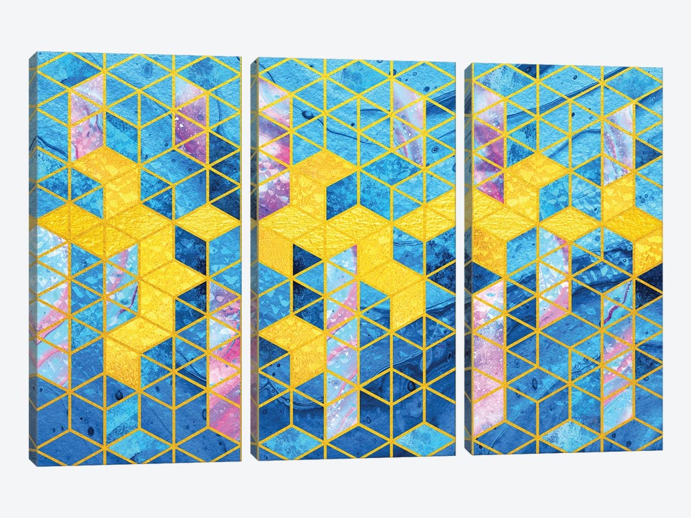 Geometric XXXXII by Tenyo Marchev 3-piece Canvas Print