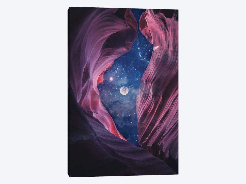 Grand Canyon with Space - Full Moon Collage II by Tenyo Marchev 1-piece Canvas Art