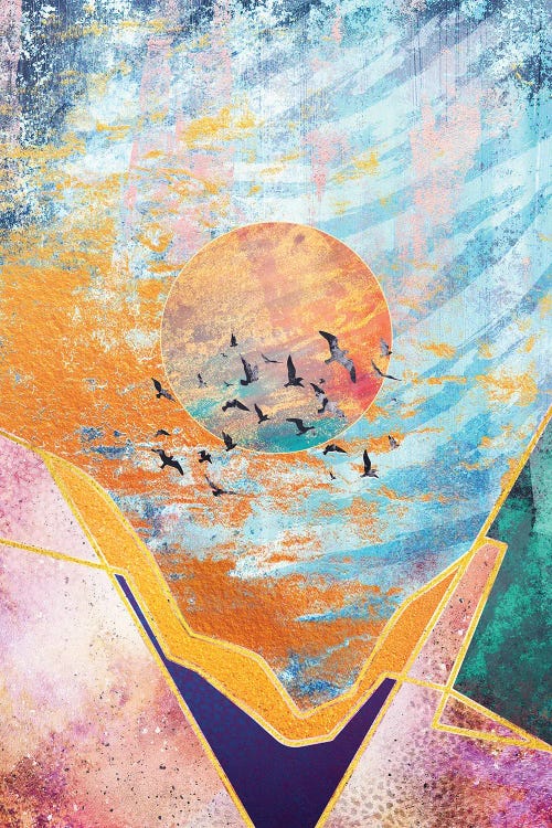 Abstract Sunset - Illustration VI by ARTenyo wall art