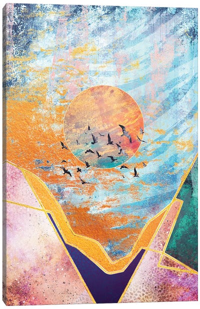 Abstract Sunset - Illustration VI Canvas Art Print - Tenyo Marchev