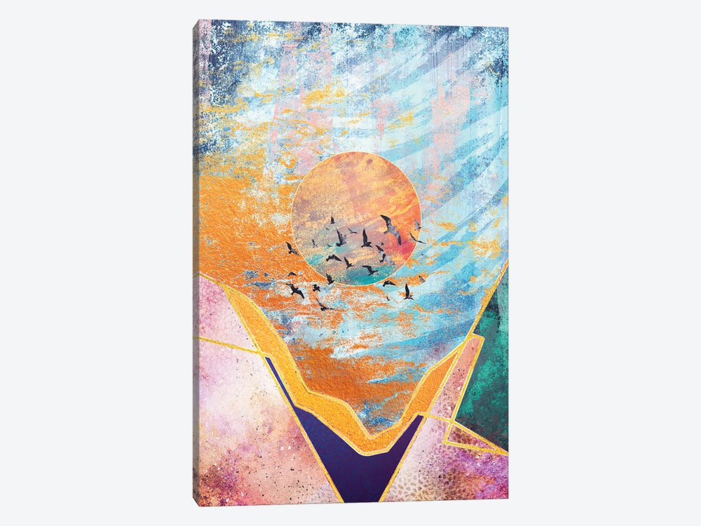Abstract Sunset - Illustration VI by Tenyo Marchev 1-piece Canvas Print